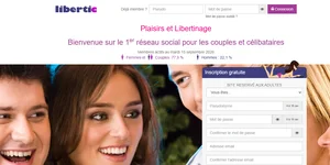 Vorschau der offiziellen Website der französischen Libertin-Community Libertic
